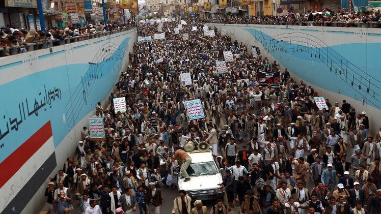 الحوثيون يواصلون احتجاجهم في العاصمة صنعاء 