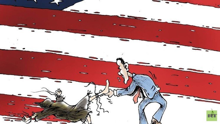 كاريكاتير: الديموقراطية الأمريكية