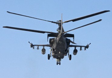المروحية "كا - 52" خلال التدريبات