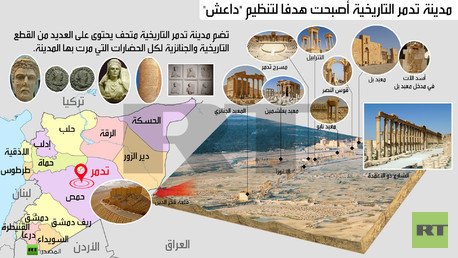  إنفوجرافيك: مدينة تدمر التاريخية أصبحت هدفا لتنظيم "داعش"