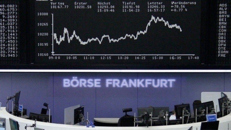 الأسهم الأوروبية تنخفض بفعل أزمة ديون اليونان 