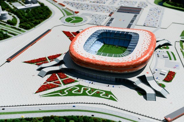 إتمام 50% من بناء ملعب أرينا موردوفيا أحد ملاعب مونديال روسيا