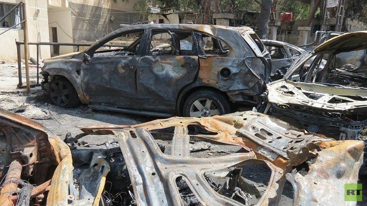 مراسم تشييع ضحايا الانفجارات في السويداء
