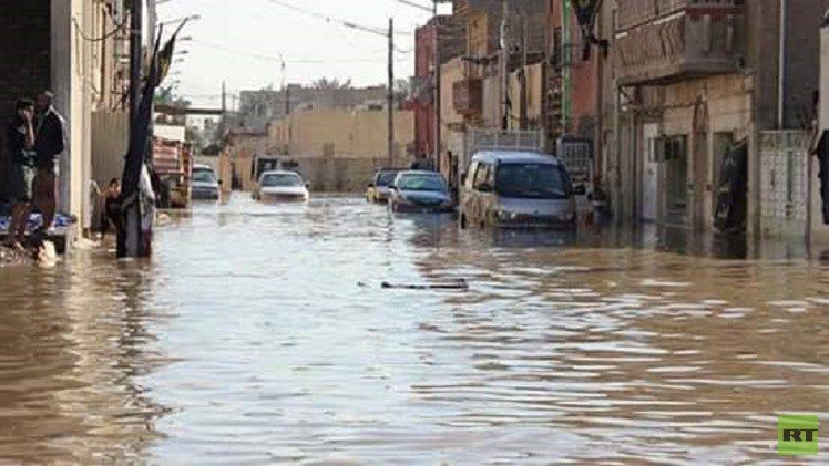بالفيديو والصور.. بغداد تغرق بسبب الأمطار الغزيرة