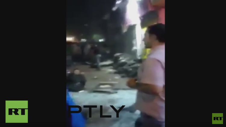 شاهد بالفيديو.. لحظة وقوع الانفجار الثاني في شارع الحسينية في داخل ضاحية بيروت الجنوبية