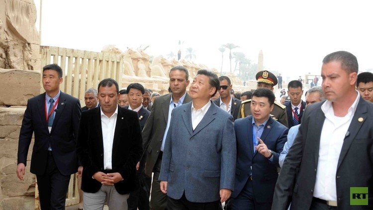 زيارة الرئيس الصيني لآثار الفراعنة فى الأقصر 