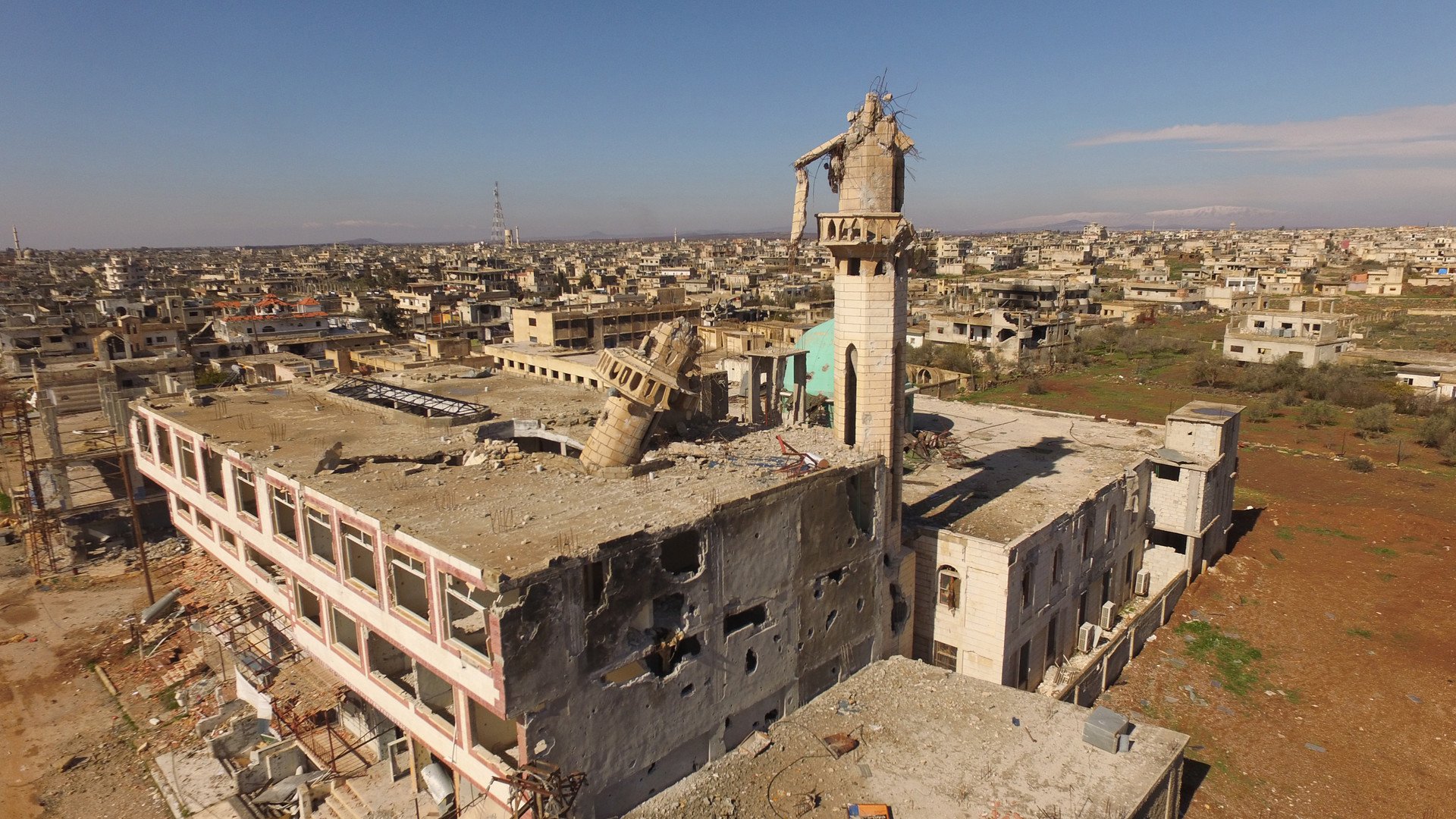 مدينة الشيخ مسكين المحررة من إرهابيي داعش على أيدي مقاتلي الجيش العربي السوري