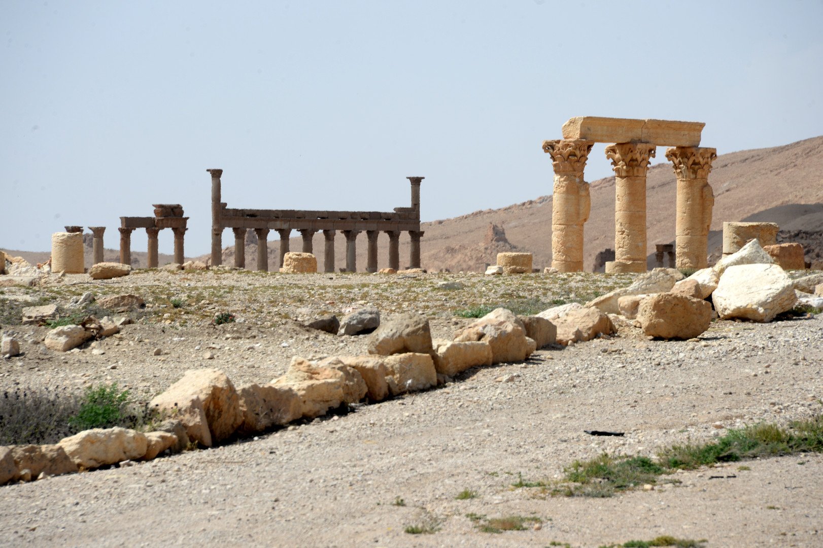 الجزء الأثري من تدمر بعد تحرير المدينة من الإرهابيين