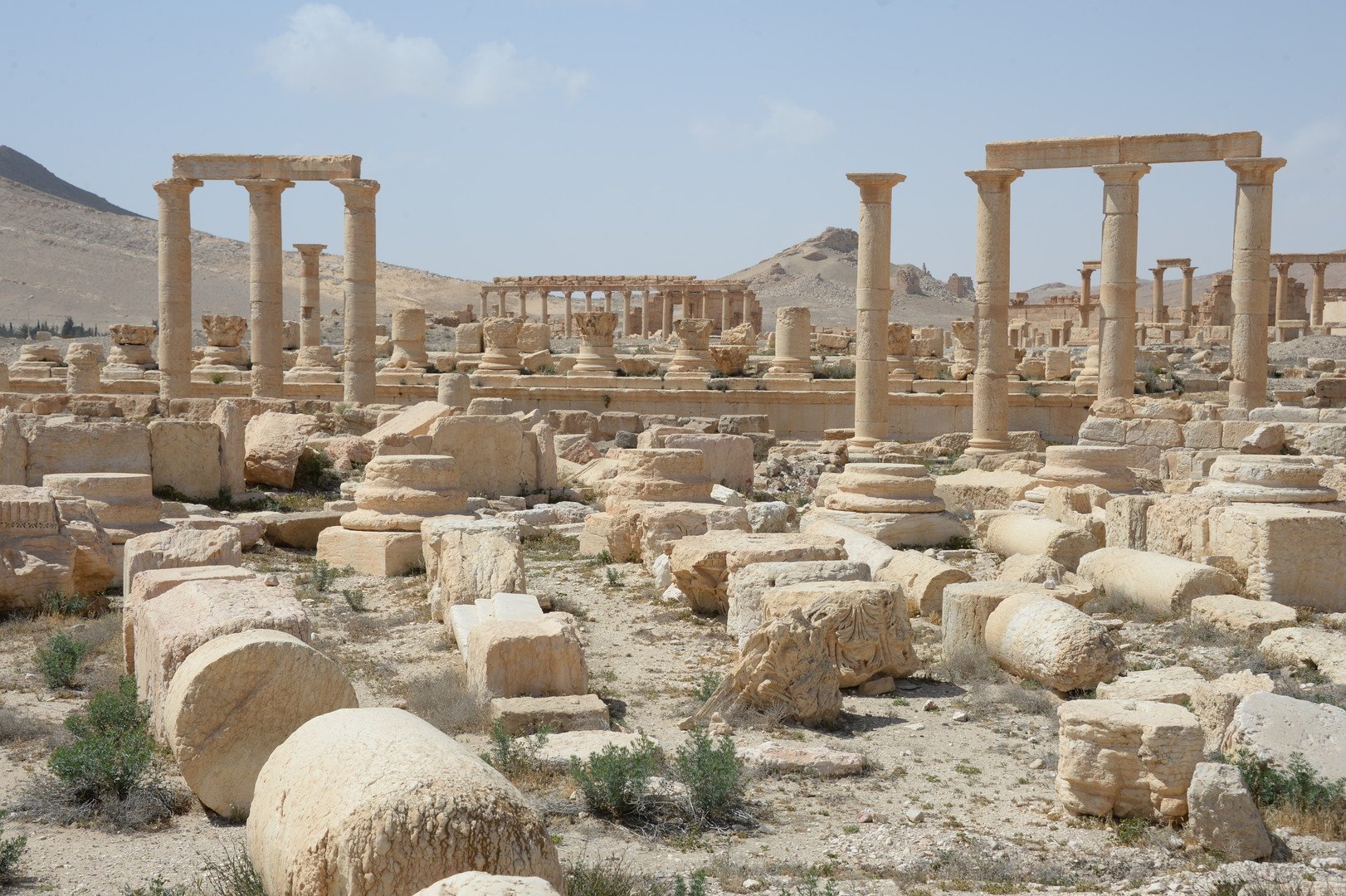 الجزء الأثري من تدمر بعد تحرير المدينة من الإرهابيين