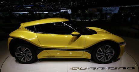  السيارة (نانو) فلوسيل إيه جي كوانتينو، خلال مشاركتها بمعرض جنيف للسيارات، سويسرا، 1 مارس/آذار 2016 