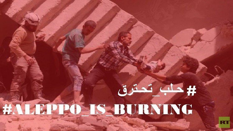 "#حلب_تحترق" الهاشتاغ الأول عالميا