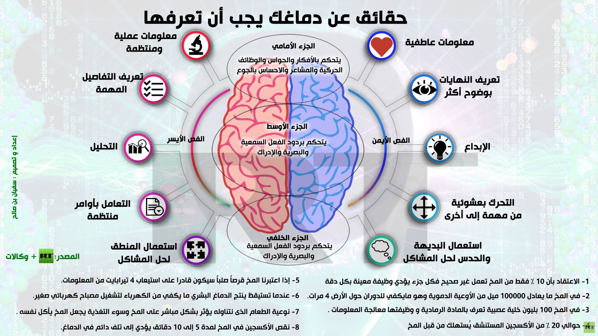إنفوجرافيك: حقائق عن دماغك يجب أن تعرفها 