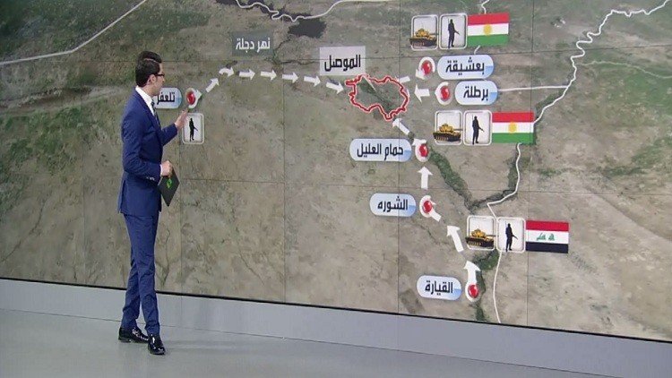 أبرز جبهات القتال في معركة الموصل  