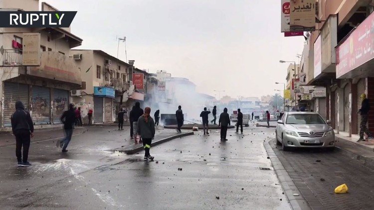 احتجاجات في الديه البحرينية بالذكرى السادسة لثورة فبراير