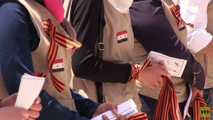 حلب السورية تحتفل بعيد النصر على الفاشية