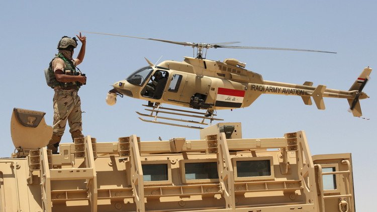 إصابة مروحية عراقية خلال إغارتها على "داعش" في نينوى