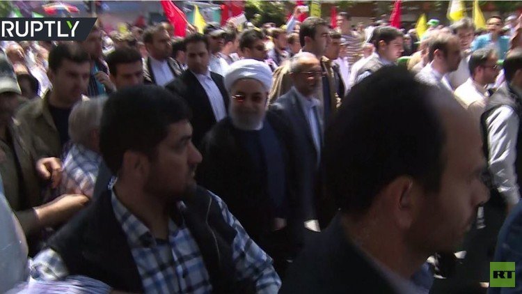 الرئيس روحاني يشارك في مسيرة يوم القدس العالمي