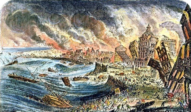 زلزال لشبونة: 1 نوفمبر 1755، زلزال بقوة 8.7 على مقياس ريختر في أذربيجان، راح ضحيته حوالى 80 ألف حالة وفاة في 6 دقائق.
