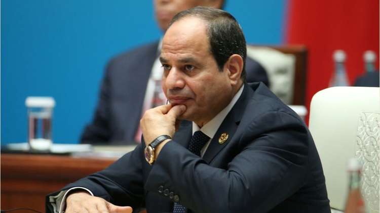 صور السيسي في شوارع غزة
