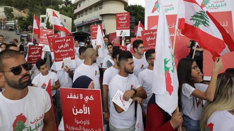 مظاهرات لبنانية تطالب بترحيل اللاجئين السوريين