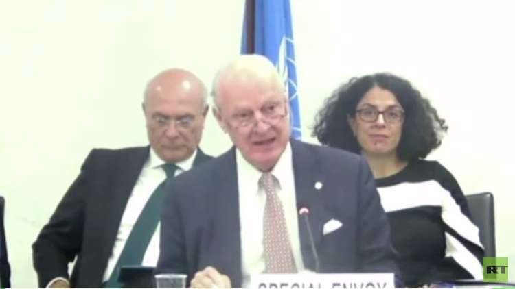  دي ميستورا: يجب أن تجري مفاوضات جنيف دون شروط مسبقة