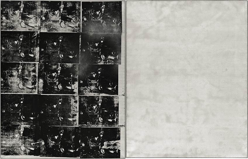 105.4 مليون دولار - لوحة حادثة سيارة صربية. كارثة مزدوجة" للفنان آندي وورهول 1928-1987، بيعت 13 نوفمبر 2013 في مزاد سوثبي في نيويورك إلى مشتر مجهول.