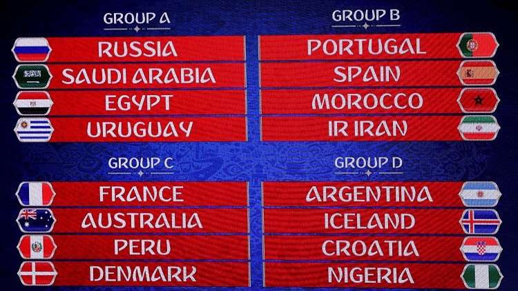 الفيفا يعدل مواعيد 6 مباريات في مونديال روسيا