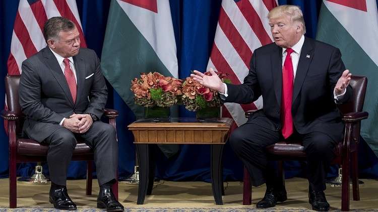 ترامب يبلغ الملك عبدالله الثاني بنيته المضي قدما في نقل السفارة إلى القدس