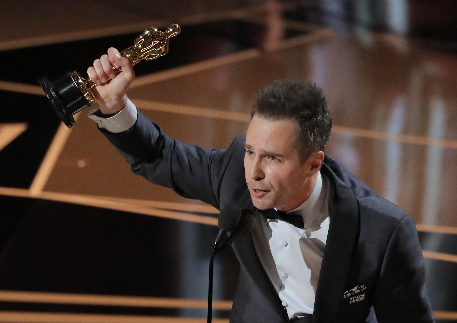 سام روكويل أفضل ممثل مساعد على دوره في فيلم "ثلاث لافتات خارج إيبينج، ميسوري" (Three Billboards Outside Ebbing, Missouri)