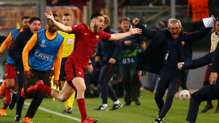 روما يقصي برشلونة من ربع نهائي أبطال أوروبا