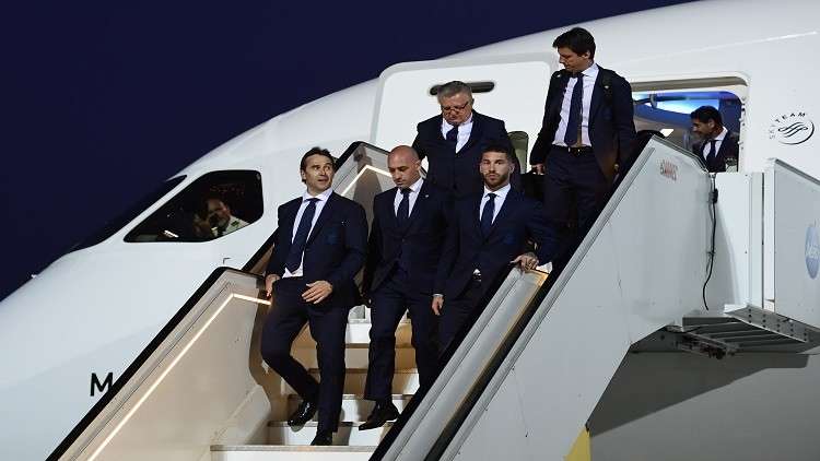 وصول المنتخب الإسباني إلى روسيا للمشاركة في المونديال