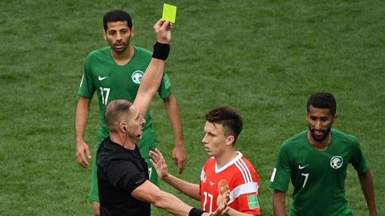 أول بطاقة صفراء في مونديال روسيا 2018