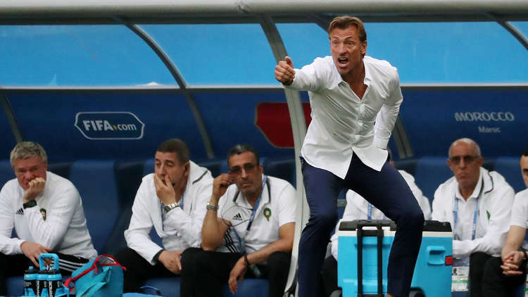 مدرب المغرب راض عن أداء لاعبيه بعد الهزيمة أمام إيران