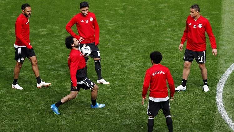 صلاح يشارك في تدريبات مصر قبل مواجهة روسيا