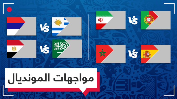 مواجهات حاسمة ضمن الجولة الثالثة في المجموعتين A وB من مونديال روسيا 2018