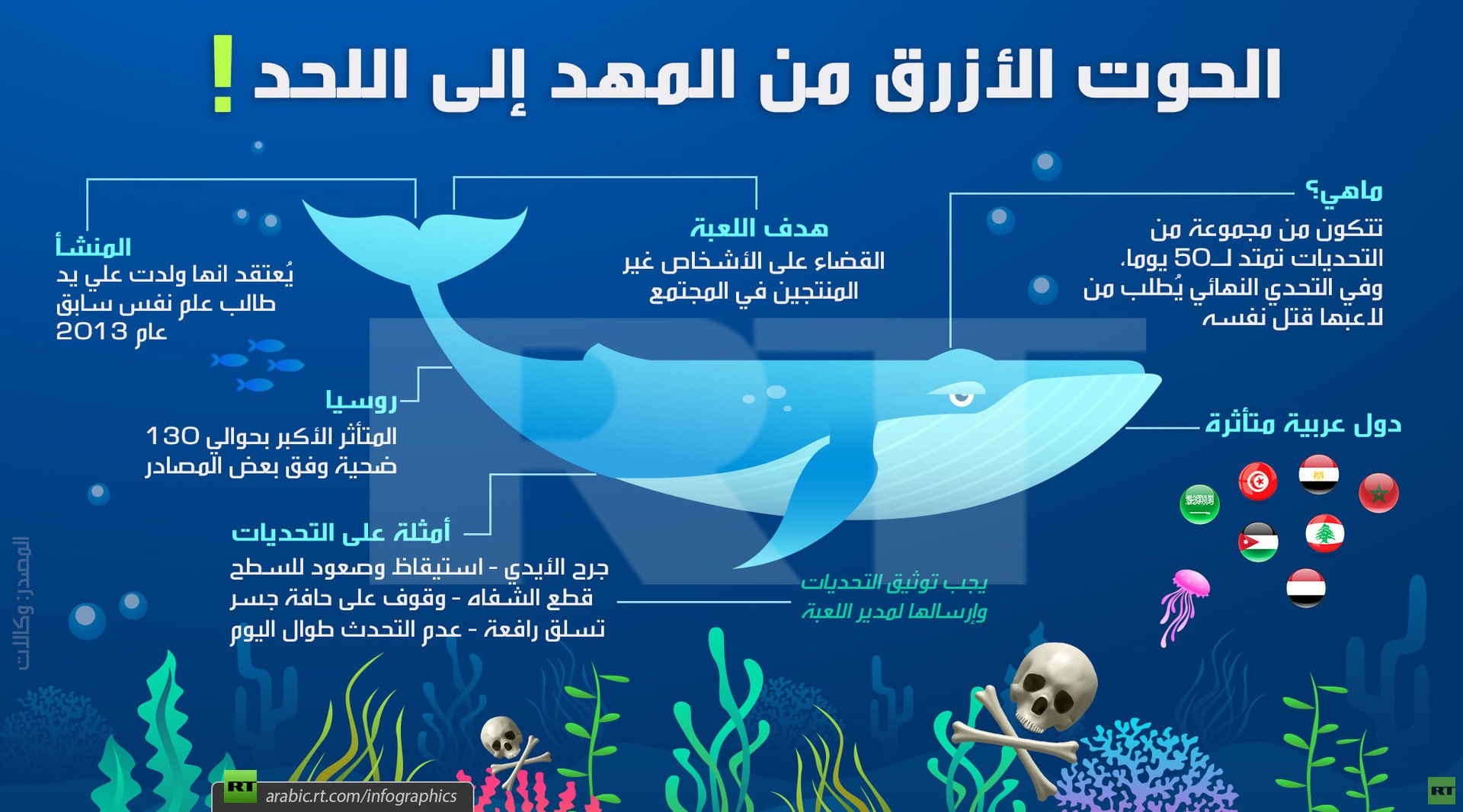 الحوت الأزرق من المهد إلى اللحد