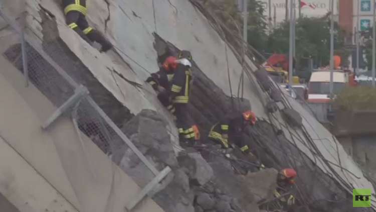 مقتل 30 شخصا بانهيار جسر في إيطاليا