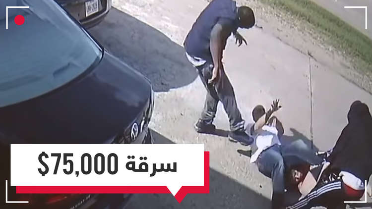 مشاهد مروعة.. بالفيديو لحظة سرقة 75 ألف دولار من امرأة