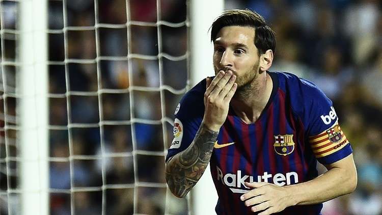 ميسي يدرك التعادل لبرشلونة بهدف رائع في شباك فالنسيا (فيديو)