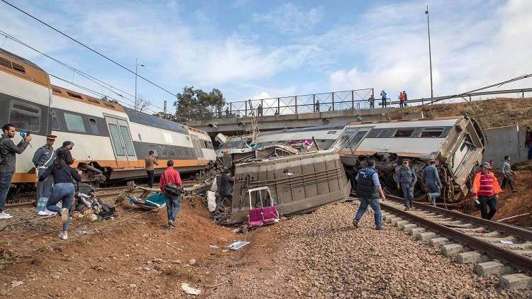 المغرب.. توجيه الاتهام إلى سائق القطار في الحادث الذي أودى بحياة 7 أشخاص