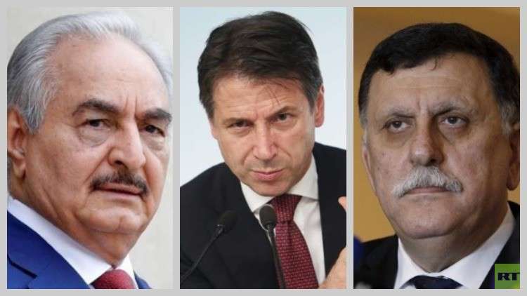 كونتي يصل ليبيا ويلتقي السراج وحفتر