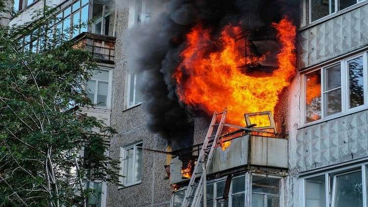 مصرع 4 أشخاص في حريق بمبنى سكني في موسكو