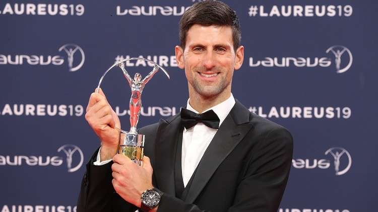 دجوكوفيتش يفوز بجائزة أفضل رياضي لعام 2018