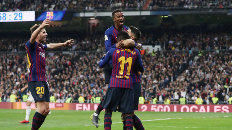 البارسا يضرب حصون الملكي بثلاثية نظيفة ويبلغ نهائي الكأس