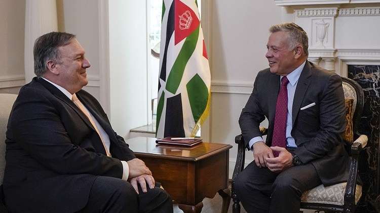 بومبيو ومستشارا البيت الأبيض بحثوا "صفقة القرن" مع ملك الأردن