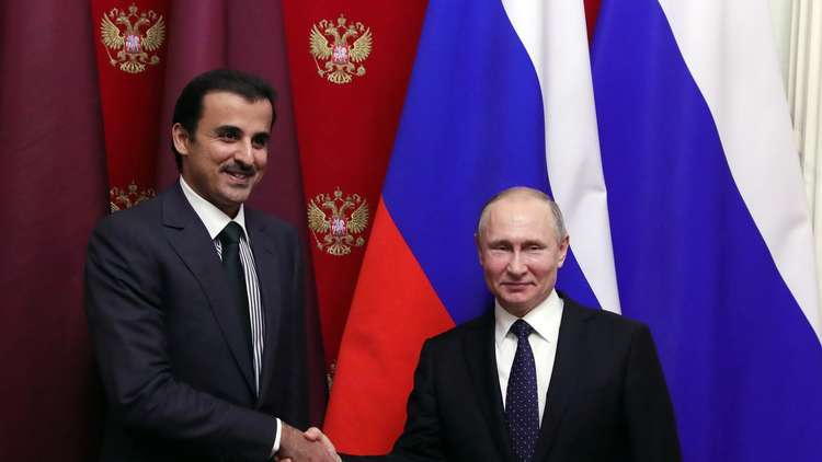 أمير قطر يعبر عن دعمه لخطوات بوتين في الشرق الأوسط