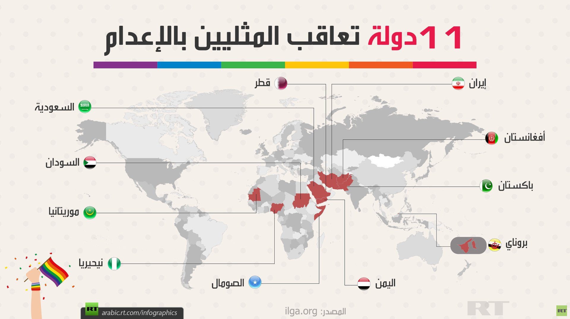 11 دولة تعاقب المثليين بالإعدام
