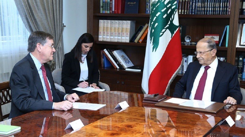مسؤول أمريكي يبحث في بيروت حل الخلاف البحري مع إسرائيل وعون يؤكد تمسك لبنان بسيادته