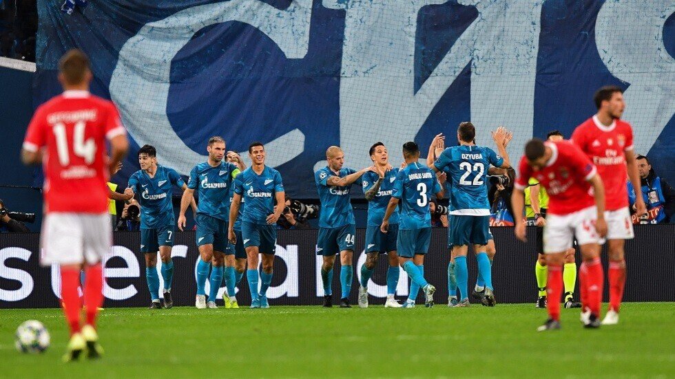 زينيت بطرسبورغ يهزم بنفيكا البرتغالي بدوري الأبطال (فيديو)