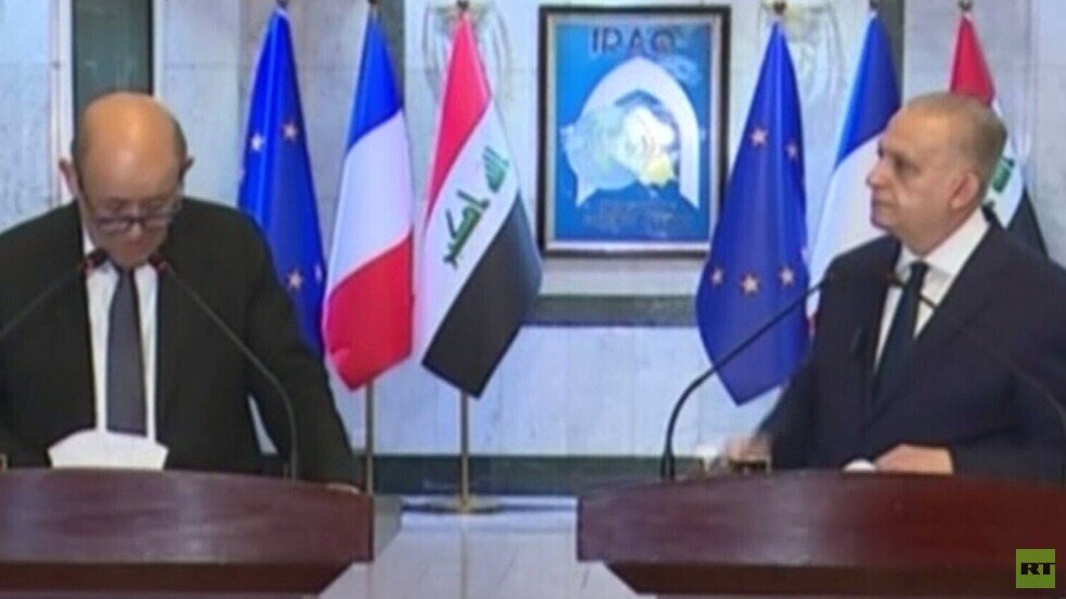 لودريان من بغداد: التحالف الدولي عازم على عدم ظهور 
